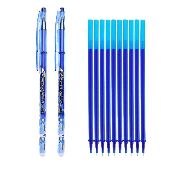 

12pcs/set 0.5mm black/blue ink erasable pen magical writing gel pen neutral