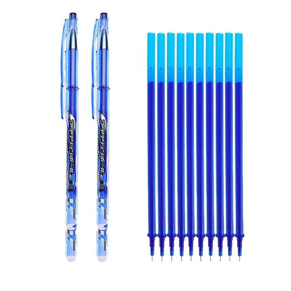 

12pcs/set 0.5mm black/blue ink erasable pen magical writing gel pen neutral