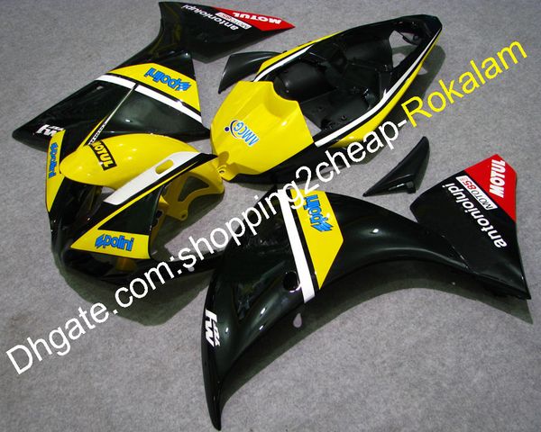 

yzfr1000 r1 motorcycle fairing for yamaha 2009 2010 2011 yzf-r1 yzfr1 yellow black red cowling (injection molding)