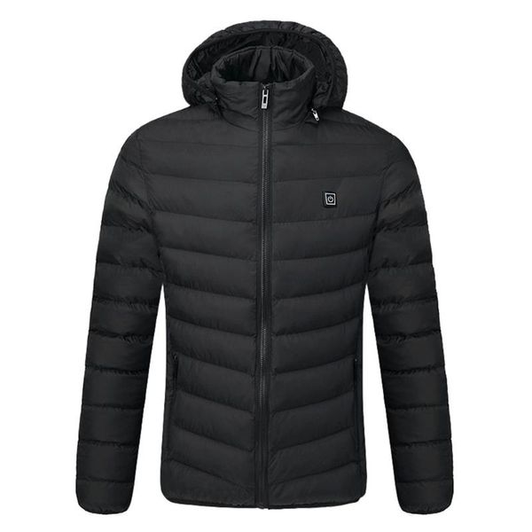 

electric warm heating coat usb security intelligent thermostat electric coat constant temperature winter warm, Black