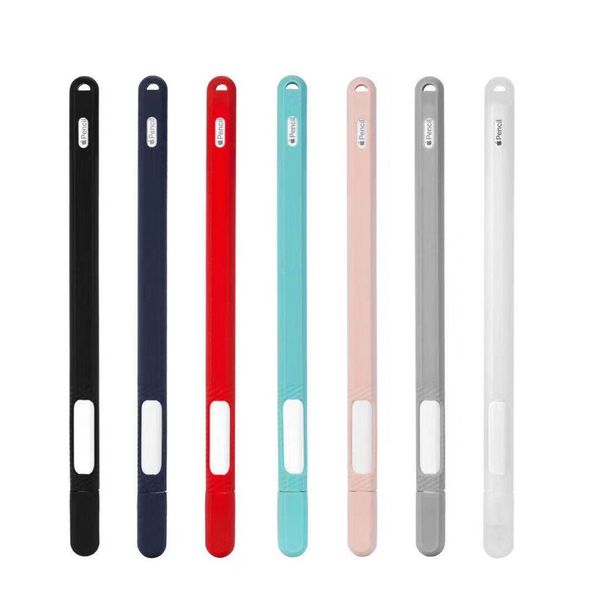 Custodia morbida in silicone per Apple Pencil Custodia di seconda generazione per iPad Pencil 2 Supporto per coperchio punta per tablet Custodia per penna stilo per tablet