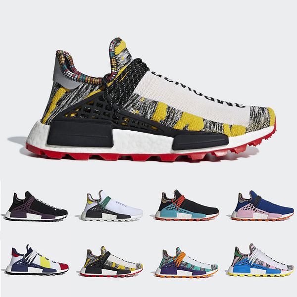 

2019 inspiration solar pack human race trail running shoes men women pharrell williams hu heart mind equality sports runner sneakers