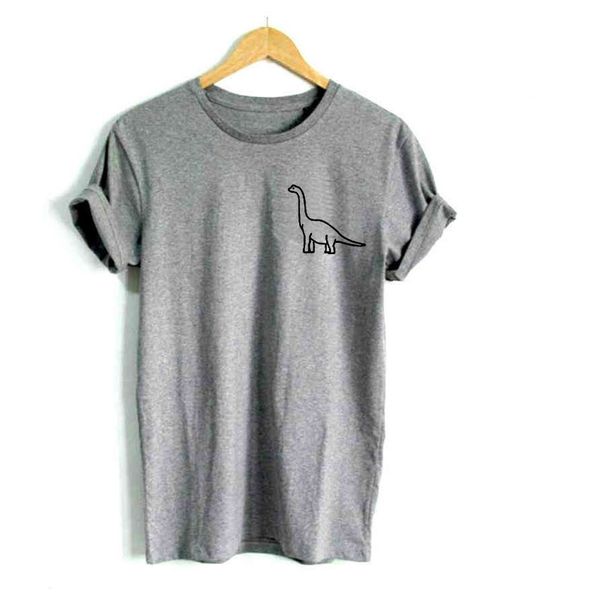 

женщины конструктор рубашки женщин топы 2019 dinosaur карманный tshirt casual cotton смешной для lady top tee tumblr корабль падения плюс ра, White