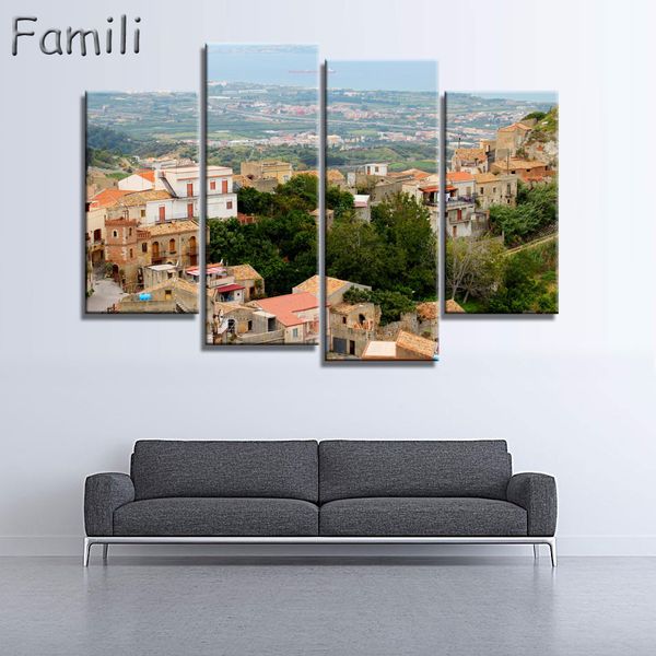 

4pieces/set spain printed canvas painting banknotes wall art posters unframed modular paintings cuadros decor hd wall pictures for home