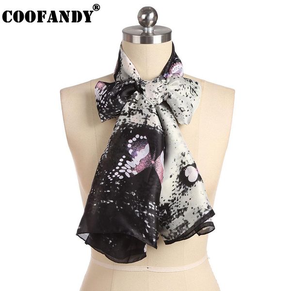 

scarf fashion shawl square printed women's feeling silk satin, Blue;gray