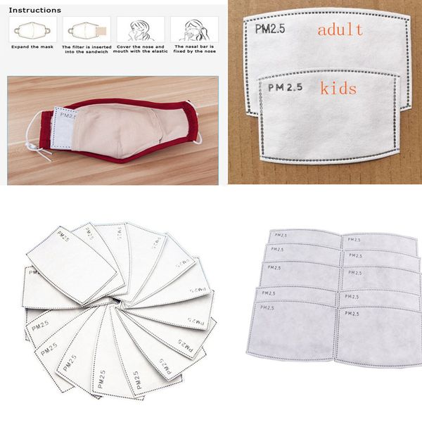 

3m mask pm2.5 filter for mask anti haze mouth mask replaceable filter-slice 5 layers non-woven activated carbon filter face masks gasket n95