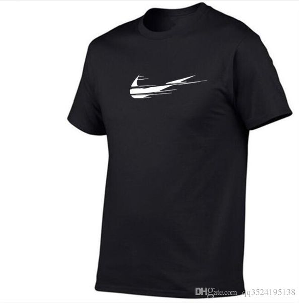 

new summer sports leisure outdoor men's designer leisure fashion short sleeve cotton printed t-shirt of high quality, White;black