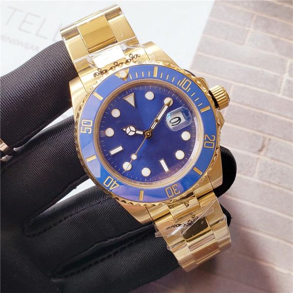 

2019 classic brand new men's designer watch gold luxury fashion business watch automatic movement mechanical men's watch, Slivery;brown