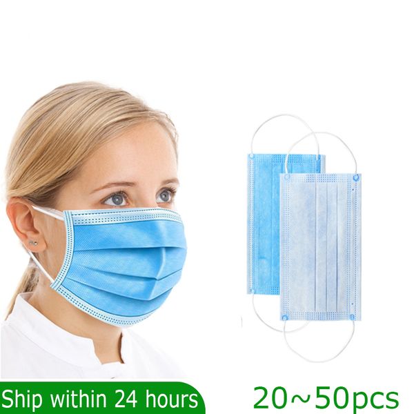 

20~50 pcs disposable anti c-virus masks face mouth masks anti virus protective 19 masker mask 50pcs