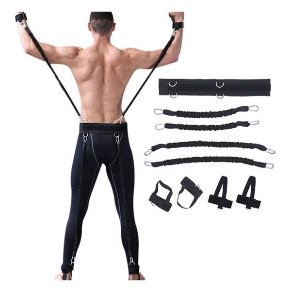 

200lbs fitness resistance bands set for arms legs strength and agility workout equipment boxing basketball jump force training