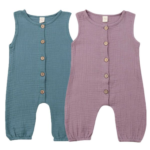 

new baby girls boys button solid bodysuit jumpsuit clothes outfits, Blue