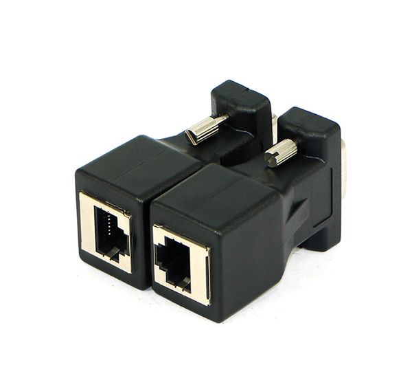

hiperdeal vga to rj45 1 pair vga extender female/male to lan cat5 cat5e rj45 ethernet female adapters converters connectors
