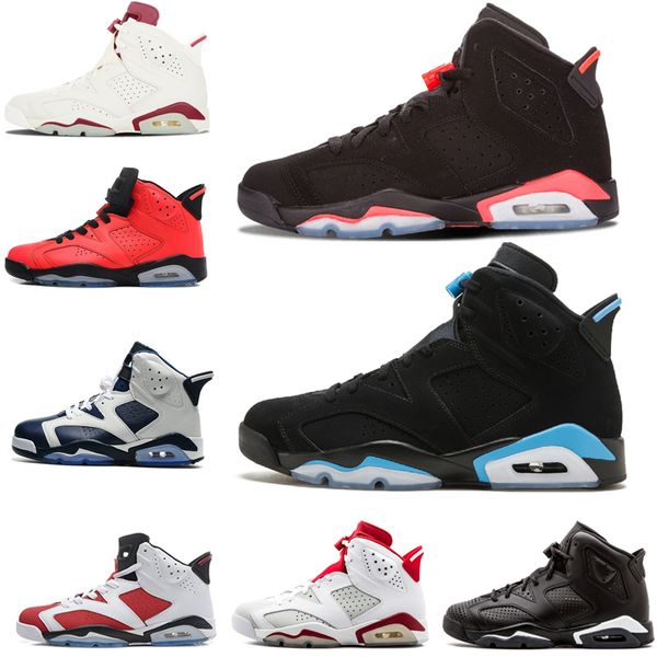 

basketball shoes 6s gatorade 6 men unc 3m black cat marron olympic infrared 23 carmine oreo training sneaker sports shoes size us 8-13