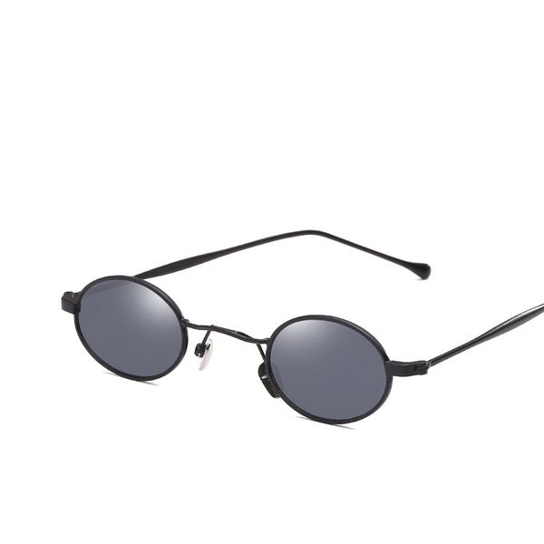 

new 2019 fashion sunglasses for men and women small oval designer glasses retro shades oculos de sol, White;black