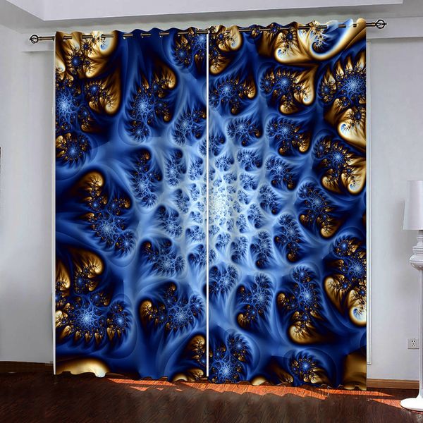 

custom curtain fashion blue curtains 3d blackout curtains for living room bedding room drapes cotinas para sala