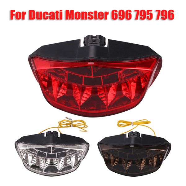 

motorcycle rear led light tail brake light indicator lamp brake turn signal lights for monster 696 795 796 1100 evo