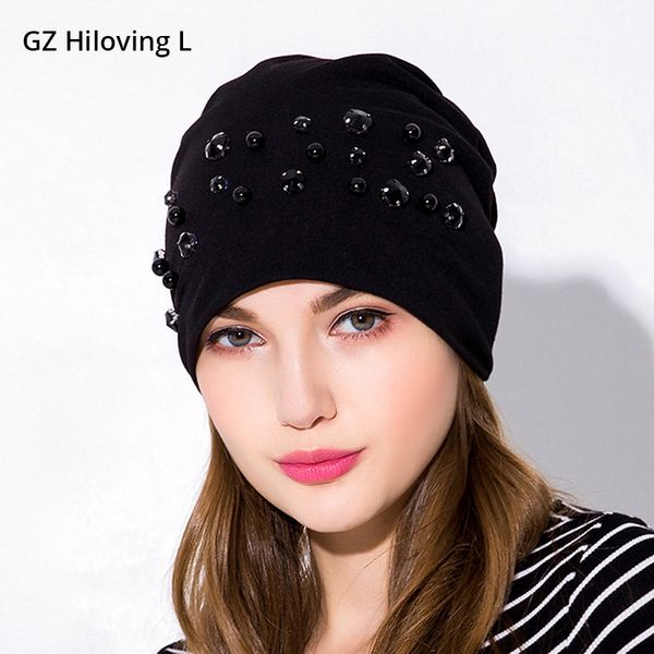 

gzhilovingl autumn winter women knitted cap casual beanies for women pure color hip-hop slouchy skullies bone caps hats gorras, Blue;gray