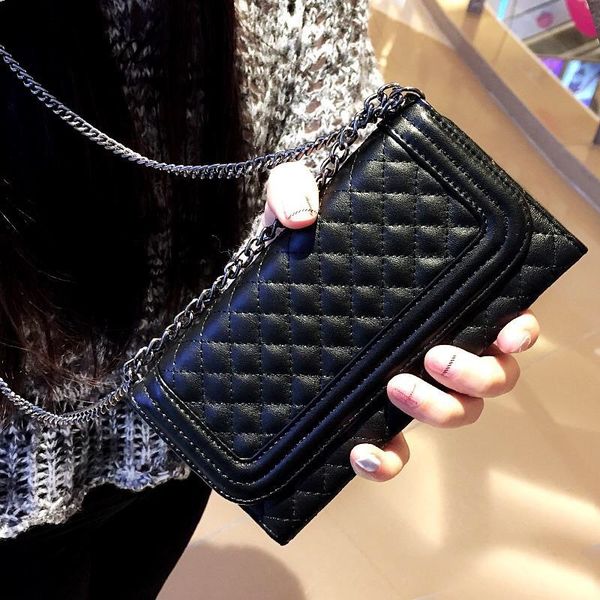 

folding mirror card wallet leather case for iphone 11 pro max x xs max xr case 8 7plus cover crossbody shoulder chain bag