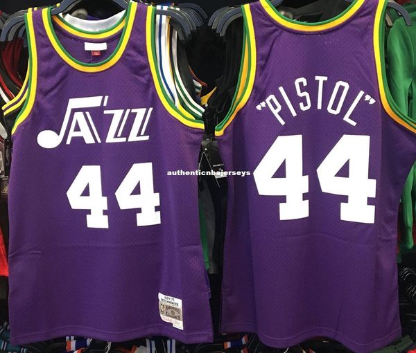 

pete maravich #44 sewn vintage jersey mens vest size xs-6xl stitched basketball jerseys ncaa, Gray