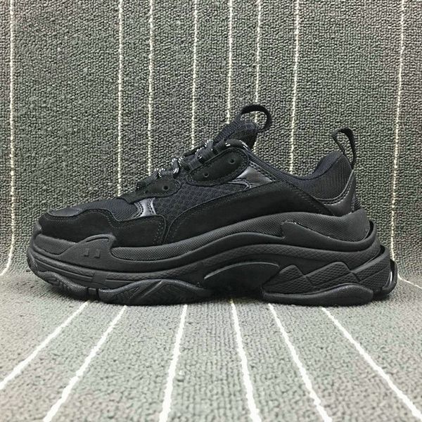 

2019 fashion paris 17fw triple s sneakers triple-s casual dad mens designer shoes combination sports mens trainers chaussures sneakers t01, Black