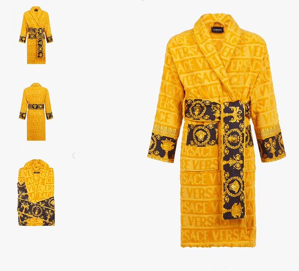 

le vase barocco jacquard medusa bathrobes luxury printed logo designer night robes 100% cotton matching same design l beach towels set