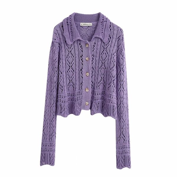 

women's knits & tees 2021 women fashion hollow out texture knitting casual sweater ladies long sleeve buttons leisure cardigan coat s2, White