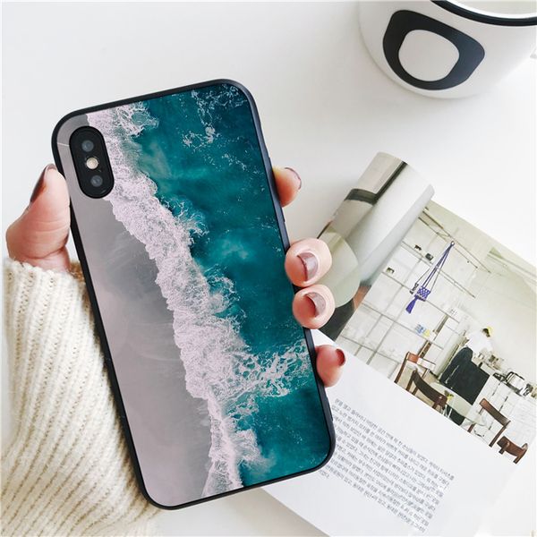 

coque sea cover for iphone 11 pro xs max xr case for iphone 8 7 6s plus 5s se 5 case soft silicone cover.