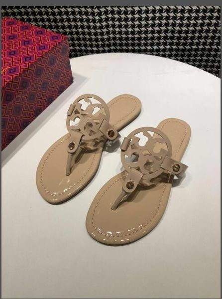 

With box flip flop 2019 new leather runway cool lipper lipper lipper toe flip flop beach drag t