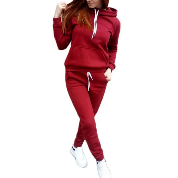 

2019 women's hooded sports suits sportswear 2 piece set sportswear jogging tracksuit for women, Black;blue