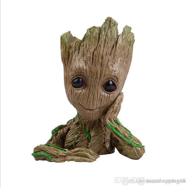 

t25 funko pop pen container marvel: dancing groot flowerpot action figure pvc toys doll