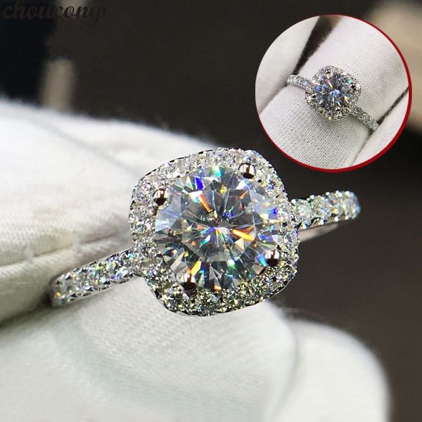 

choucong lovers promise ring 925 sterling silver diamond engagement wedding band rings for women men fine jewelry, Slivery;golden