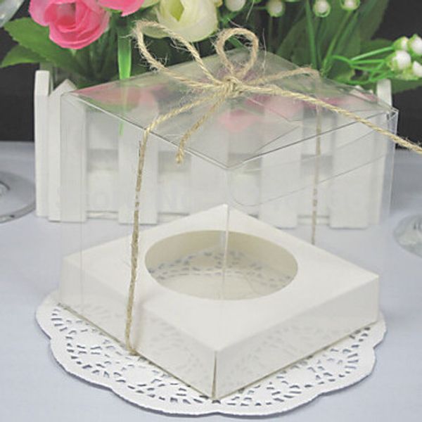 

dhl -wholesale and retail transparent pvc cake box cookie single cupcake box 100pcs/lot