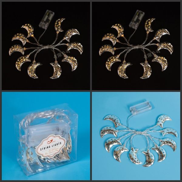 Moon Star Leds Lights Coloured Metal Color Metallic Lamp String