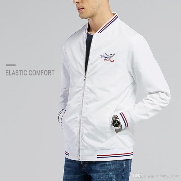 

hark men sportwear thin embroidery waterproof fabric men's jacket winter thick cotton fashion business zipper hoodie m-4xl, Black;brown