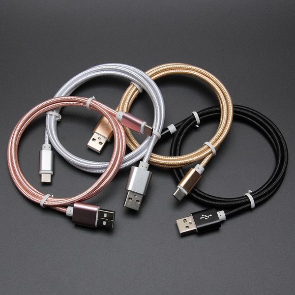 1M 3Ft 2M 6FT 3M 10FT Cavo USB di tipo C ad alta velocità Caricatore Cavo dati di sincronizzazione per cellulari Android Samsung S9 S8 S7