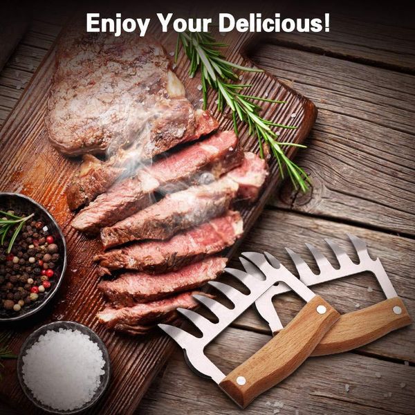 

stainless steel meat claws lift shred cut meat for stirring pork turkey chicken professional kitchen tool