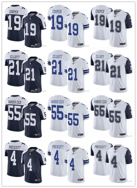 

mens dallas cowboys nfl jersey 19 amari cooper 21 ezekiel elliott 4 dak prescott 55 leighton vander esch navy football jerseys, Black;red