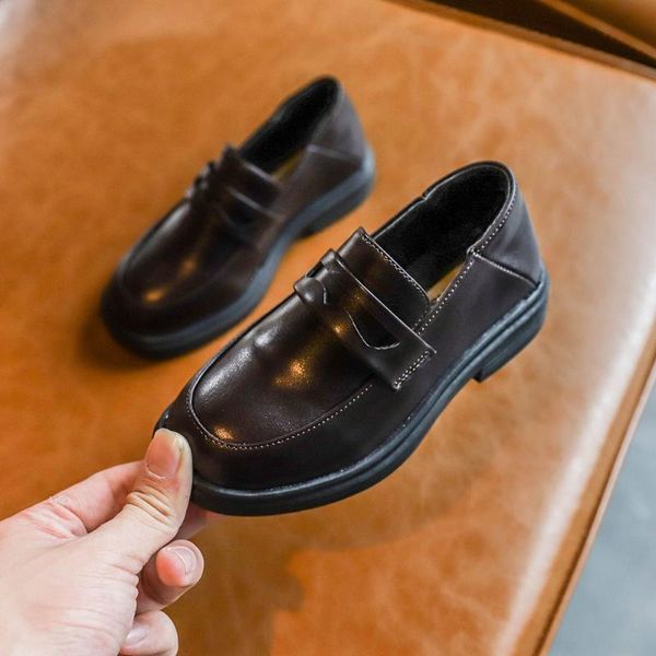 

2020 season england wind wild children small leather shoes boy loafers middle big girls doudou shoes