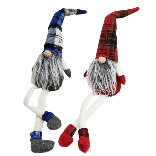 

длинные ноги, сидя ниссе рождество навидад гном куклы украшения штабные санта украшения праздник present рождественские украшения