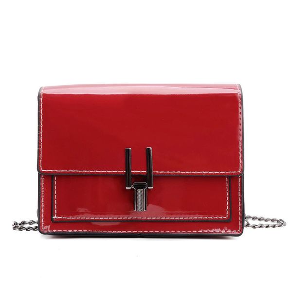 

european fashion female square bag 2019 new quality pu leather women's handbag lock chain shoulder messenger bags