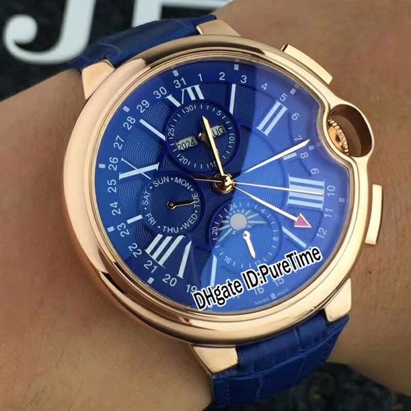 

new rose gold синий циферблат perpetual calendar daydate moon phase автоматическая мужские часы синий кожаный ремешок 10 цветов дешевый авто, Slivery;brown