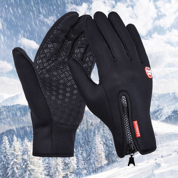 

ourdoor sport windser gloves black motorcycle full finger cycling black skiing gloves winter warm men women