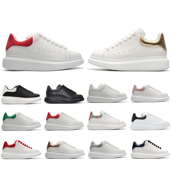 

wholesale new designer shoes for womens mens trainer reflective 3m triple white leather platform sneakers flat casual party brand sport shoe