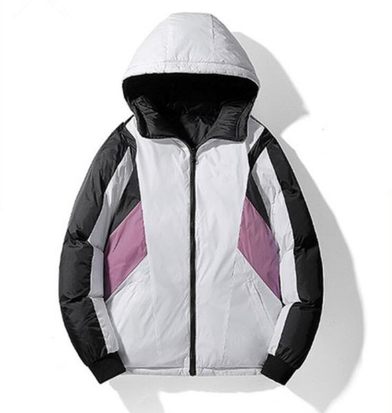 

new brand winter men double-sided wear down jacket casual mens down cotton jacket coats thick parka men outwear down jacket womensumwc, Black