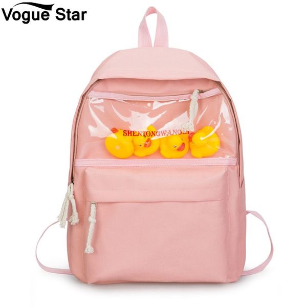 

female mochila bagpack 2019 school bag fashion canvas cute duck women backpack teenager girl shoulder bag casual backpack m254