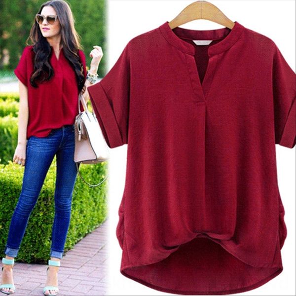 

large size women's summer fat sister plus v-neck women large size women's dress shirt dress summer fat sister plus v-neck shirt wo, White