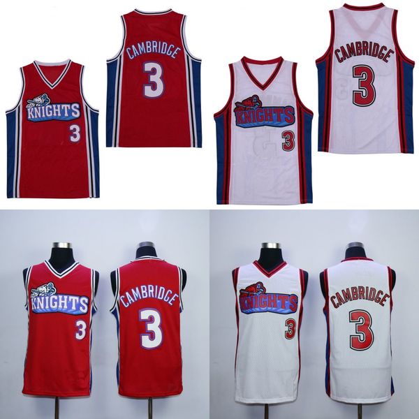 

3 Like Mike Movie Los Angeles Knights Cambridge Jersey Red White Movie Jersey Hot Free Shipping