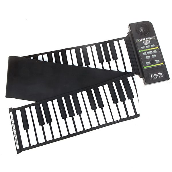 

88 key electronic piano keyboard silicon flexible roll up piano with loud speaker