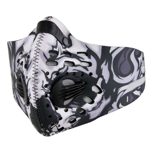 

activated carbon anti dust mask bike sport riding cycling winter warm face masks women men cycle mask veil guard, Black