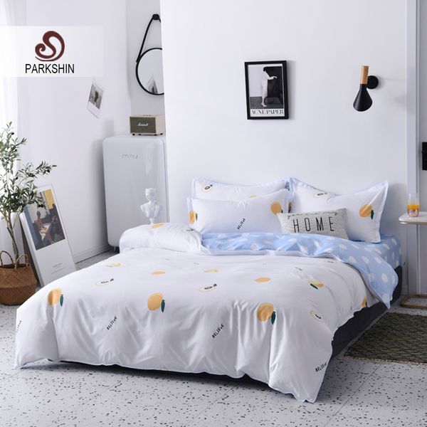 Parkshin Orange Bedspread Duvet Cover Set Bedding Set Double Adult